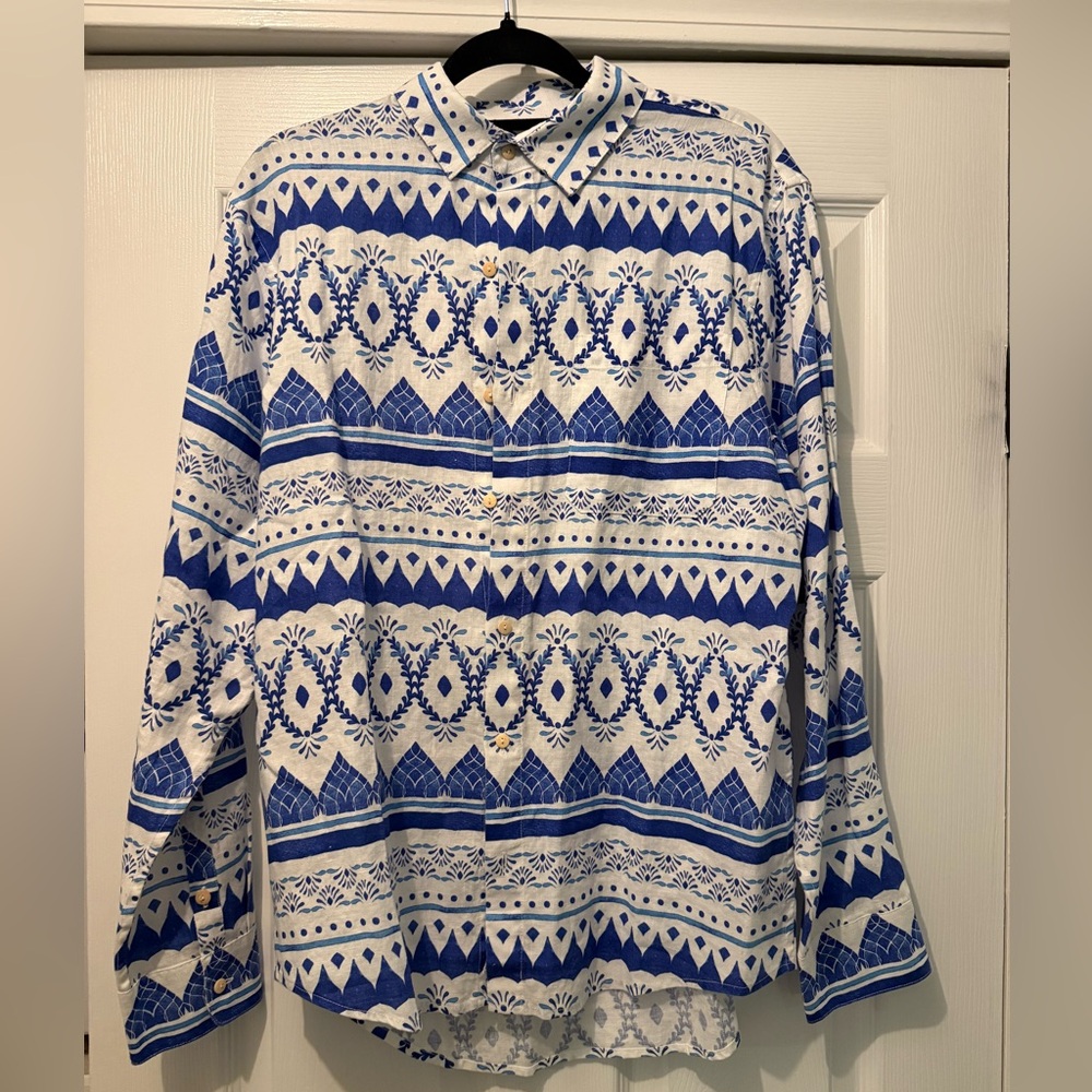 Kenny Flowers Limited Edition Blue and White Shirt